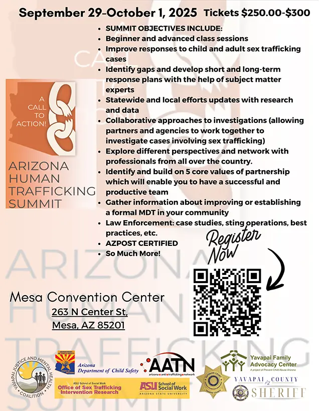 2025 Arizona Human Trafficking Summit, September 29 - October 1, 2025 at the Mesa Convention Center