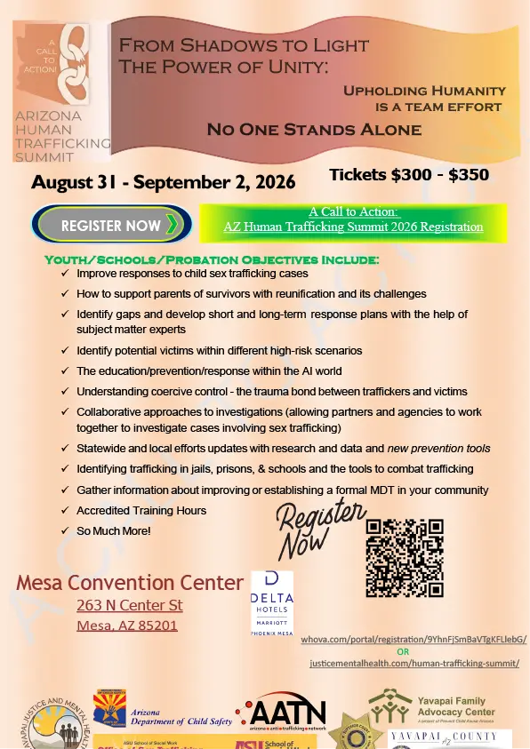 2026 Human Trafficking Summit Youth Schools Probation Objectives